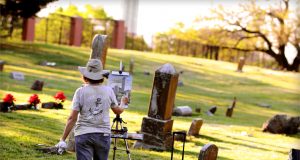 Individual painting in Union Cemetery