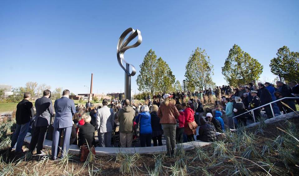 Skywalk Memorial Plaza Dedicated