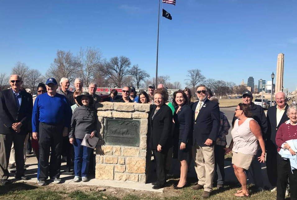 Santa Fe Trail Marker Unveiled in Penn Valley Park