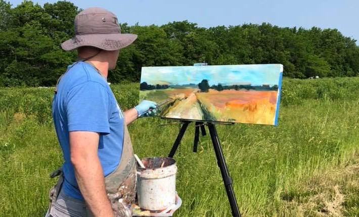 Man Water painting in KC parks