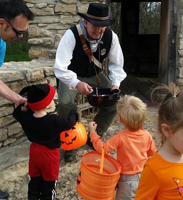 Kid Safe Halloween today at #KCParks Shoal Creek Living History Museum in Hodge Park Today 11a-3p.