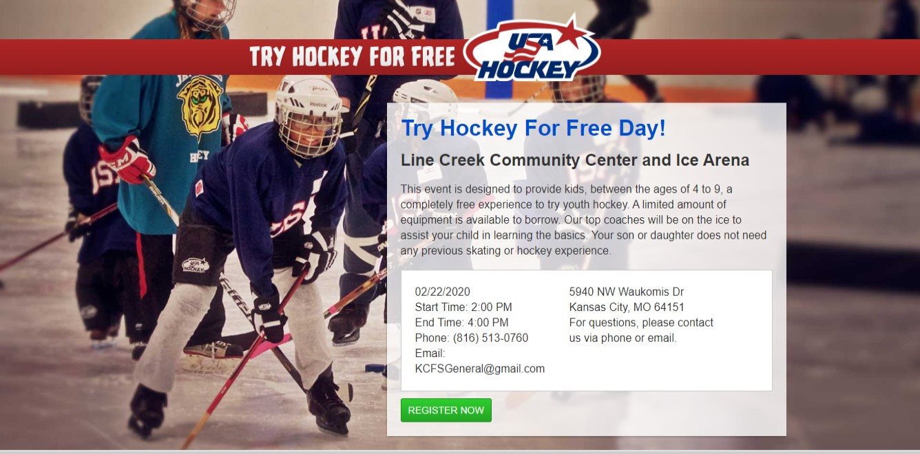 Free Hockey at Line Creek Community Center and Ice Arena