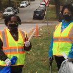 Women Volunteering for Trash Pickup at the Paseo